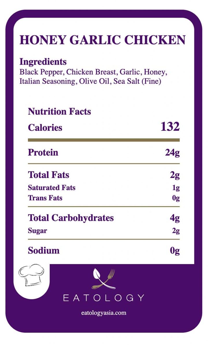 Frozen Honey Garlic Chicken Breast by Eatology